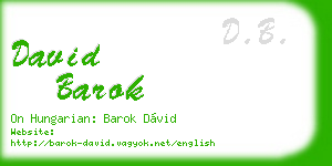david barok business card