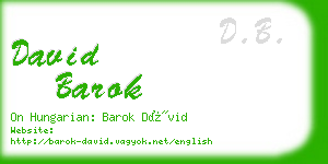 david barok business card